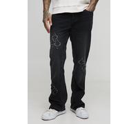 Tall - Jean flare slim à empiècement contrastant homme - bleu - 34, bleu