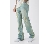 Tall - Jean flare slim à empiècement contrastant homme - bleu - 38, bleu