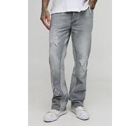 Tall - Jean flare slim à empiècement contrastant homme - gris - 34, gris