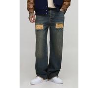 Tall - Jean large délavé à bords bruts homme - stonewash - 32, stonewash