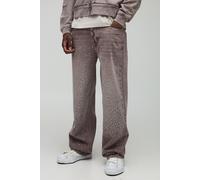 Tall - Jean large surteint à strass homme - rose - 38, rose