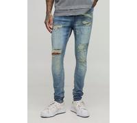 Tall - Jean super skinny délavé homme - gris - 34, gris