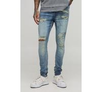 Tall - Jean super skinny délavé homme - gris - 40, gris
