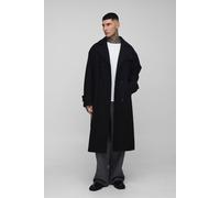 Tall Oversized Double Breasted Trench Overcoat In Black homme - noir - M, noir