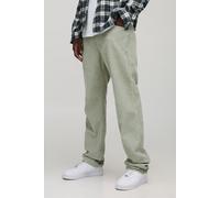 Tall - Pantalon droit délavé en velours côtelé homme - vert - 30, vert