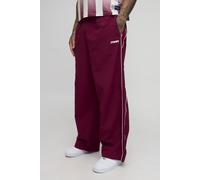 Tall - Pantalon rayé à broderie parachute homme - bordeaux - L, bordeaux