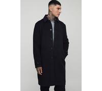 Tall Plain Regular Fit Collared Overcoat In Black homme - noir - XL, noir