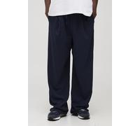 Tall Pleat Front Wide Leg Pinstripe Trousers homme - bleu - M, bleu