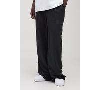Tall Pleat Front Wide Leg Pinstripe Trousers homme - noir - S, noir