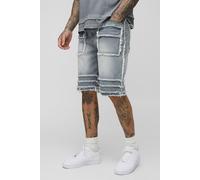 Tall - Short en jean effiloché homme - gris - 38, gris