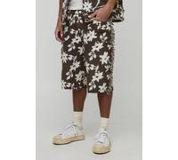 Tall - Short large fleuri homme - brun - 36, brun