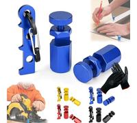 Tall Stair Gauges for Framing Square, Hexagonal Stable Lock with Holder & Hook for Carpentry & Circular Saw, Anti-Wobble Framing Jig, Precision Woodworking Layout Tool for Speed Square (Blue)