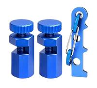 Tall Stair Gauges for Framing Square - Hexagonal Stable Lock with Holder & Hook for Carpentry & Circular Saw, Framing Square Stops Framing Jig for Speed Square for Carpentry Layout (Blue)