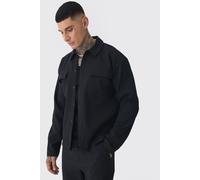 Tall - Surchemise cargo plissée homme - noir - M, noir