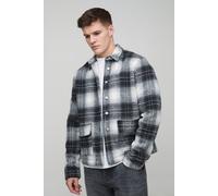 Tall - Surchemise oversize à carreaux homme - noir - M, noir