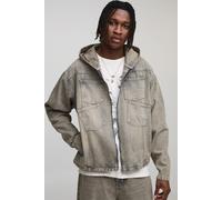 Tall - Sweat à capuche oversize en jean homme - pierre - XL, pierre