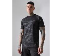 Tall - T-shirt de sport à imprimé camouflage - MAN Active homme - noir - S, noir