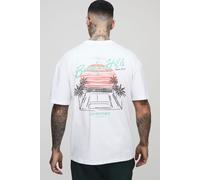 Tall - T-shirt oversize à imprimé Beverly Hills homme - blanc - S, blanc