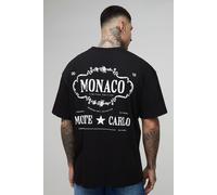 Tall - T-shirt oversize à imprimé Monte-Carlo homme - noir - S, noir
