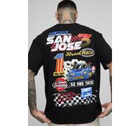 Tall - T-shirt oversize à imprimé San Jose Moto homme - noir - XL, noir