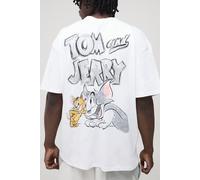Tall - T-shirt oversize à imprimé Tom et jerry homme - blanc - XL, blanc