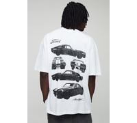 Tall - T-shirt oversize imprimé Ford Mustang homme - blanc - L, blanc