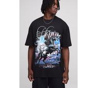 Tall - T-shirt oversize imprimé homme - noir - XL, noir