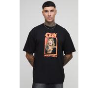Tall - T-shirt oversize imprimé Ozzy Ozbourne homme - noir - S, noir