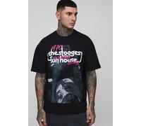 Tall - T-shirt oversize imprimé The Stooges homme - noir - L, noir