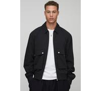 Tall Technical Utility Cargo Pocket Harrington Jacket homme - noir - XL, noir