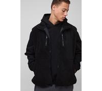 Tall - Veste technique zippée en polaire homme - noir - S, noir