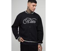 Tall - Veste universitaire oversize à broderie - MAN homme - noir - L, noir