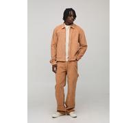Tall Washed Cord Relaxed Boxy Worker Jacket homme - brun doré - M, brun doré