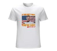 Talladega Nights If You Aint First Youre Last T-Shirt Funny Vintage Gift for Men White M