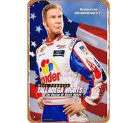 Talladega Nights: The Ballad of Ricky Bobby (2006) Poster Décoration murale rétro en métal 20,3 x 30,5 cm