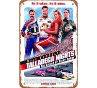 Talladega Nights: The Ballad of Ricky Bobby Movie (2006) Plaque en métal 20,3 x 30,5 cm Décoration murale vintage rétro