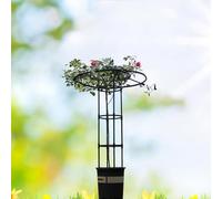 Talle de Jardin obélisque Treillis,Treillis de Jardin Vertical en Métal, 210cm Tuteur Plant_e Grimpante,Treillis végétal en Treillis de Jardin à Niveaux en Forme de Parapluie(180cm/70.9in)