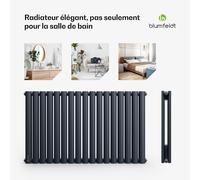 Tallheo 100 x 60 radiateur sèche-serviettes tubulaire 1445 W eau chaude 1/2