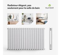 Tallheo 100 x 60 radiateur sèche-serviettes tubulaire 1445 W eau chaude 1/2