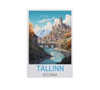 Tallinn Estonia，Jigsaw Puzzles for Adults 1000 Piece, Classic Puzzle Teens Boys Girls Puzzles Sturdy Tight Fitting Pieces,Letters on Back for Ideal Challenging and Gift（38x52cm）-FS53