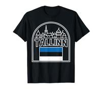 Tallinn Estonie Bold Outline Souvenir de Voyage T-Shirt