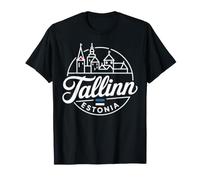 Tallinn Estonie Souvenir de Voyage rétro T-Shirt