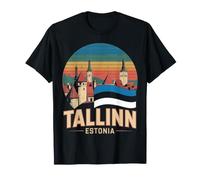 Tallinn Estonie Vivid Scene Souvenir de Voyage T-Shirt