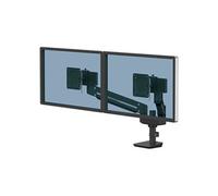Fellowes Tallo - Kit de montage (double bras articulé) - pour moniteur - compact - RAL 9017, noir - Taille d'écran : jusqu'à 40 pouces - montrable sur bureau G
