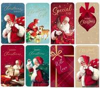 Tallon Festive Wonderland XC0023 Lot de 4 portefeuilles de Noël pour argent liquide, cadeaux et enveloppes, traditionnels - Multicolore