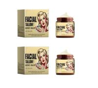 Tallow Balm Pure Lot de 2 baumes de soin bio pour la peau 100 % herbe et miel sauvage, baume au miel sauvage et au miel de bœuf, pour le visage et le corps