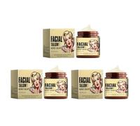 Tallow Balm Pure Lot de 3 baumes de soin bio pour la peau 100 % herbe et miel sauvage, baume au miel sauvage et au miel de bœuf, pour le visage et le corps