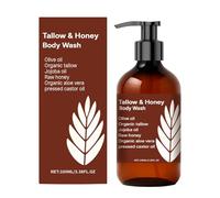 Tallow Body Wash - Hydrating & Nourishing for All Skin Types -Honey Moisturizing 100% Grass Fed Beef Tallow Soap | 100ml Great For Dry Itchy Sensitive Skin, Cleansing, Organic Aloe-, Men & Women