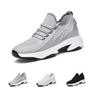 Tallure Baskets orthopédiques antidérapantes pour homme et femme - En maille invisible - Pour la course et la randonnée, Gris 10 cm, 0 UK Wide
