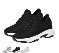 Tallure Sneakers, Tallure Sneakers Women Men, 1.6"/2.4"/3"/4" Invisible Height Boosting Sneaker for Running Hiking (Black-3.9in,36)